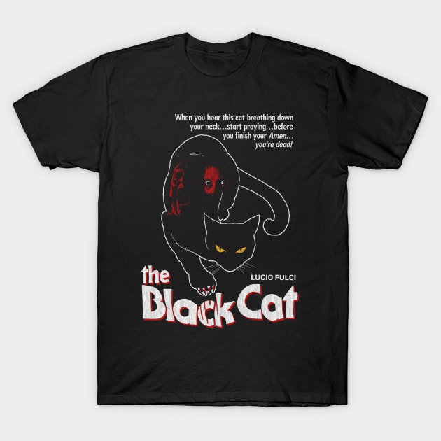 The Black Cat, Lucio Fulci, Giallo, Italian Horror T-Shirt by StayTruePonyboy